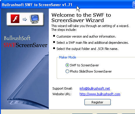 BullrushSoft SWF to ScreenSaver Screenshot 1