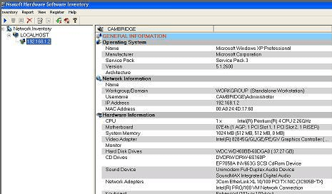 Nsasoft Hardware Software Inventory Screenshot 1