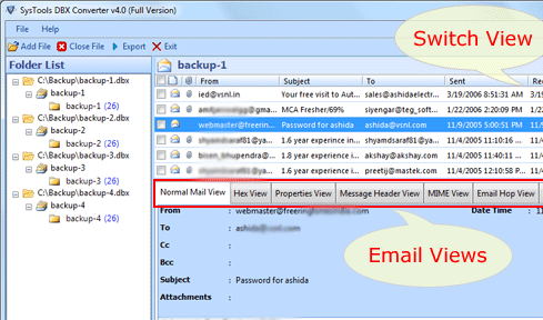 Email Transfer from Outlook Express to Outlook Screenshot 1