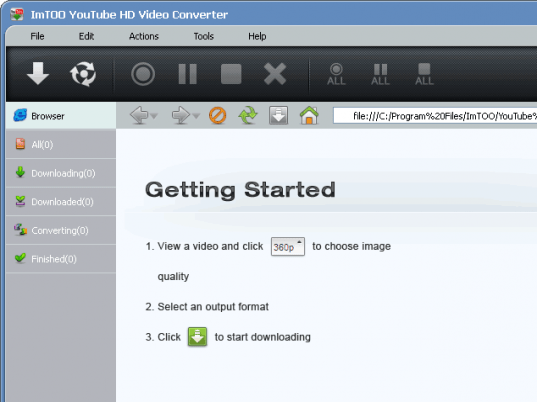 ImTOO YouTube HD Video Converter Screenshot 1