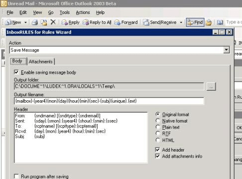InboxRULES for Rules Wizard Screenshot 1