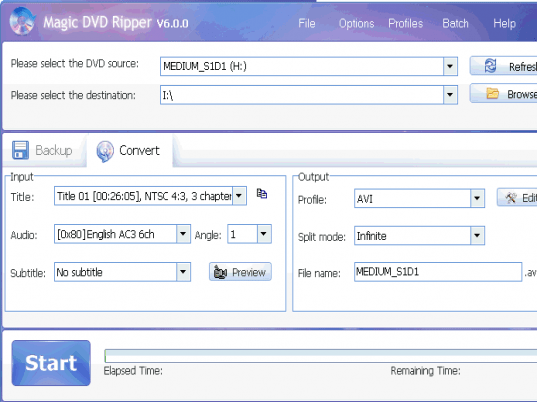Magic DVD Ripper Screenshot 1