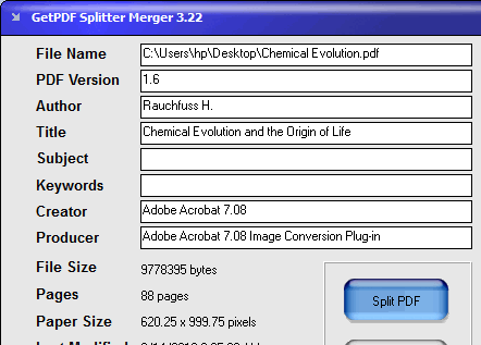GetPDF Splitter Merger Screenshot 1