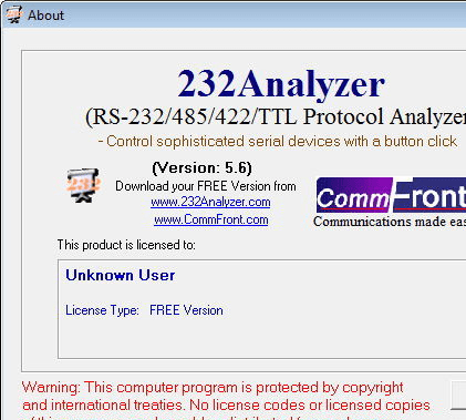 232Analyzer Screenshot 1
