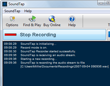 SoundTap Streaming Audio Recorder Screenshot 1