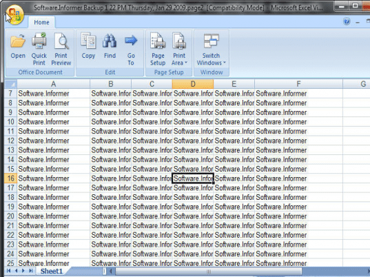 Microsoft Excel Viewer Screenshot 1