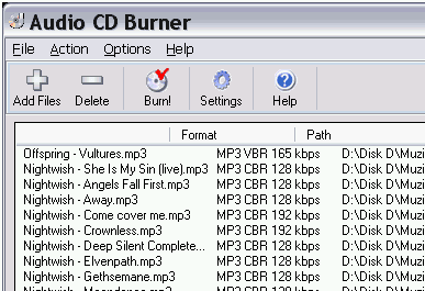 Audio-CD Burner Screenshot 1