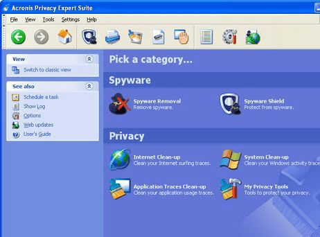 Acronis Privacy Expert Suite Screenshot 1