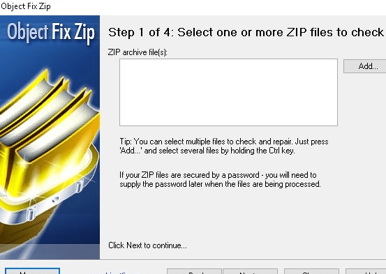 Object Fix Zip Screenshot 1