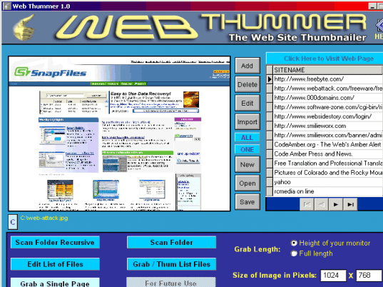 Web Thummer Screenshot 1