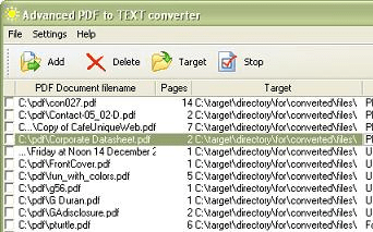 Advanced PDF to TEXT converter Screenshot 1