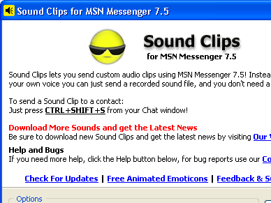 Sound Clips for MSN Messenger Screenshot 1