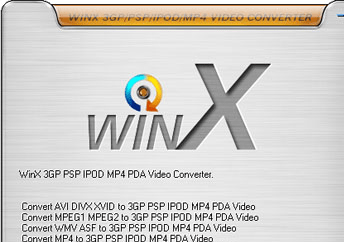 WinX IPOD 3GP PSP PDA MP4 Video Converter Screenshot 1