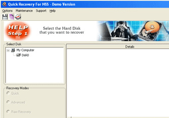 Quick Recovery for Novell Netware NSS - A Data Recovery Software Screenshot 1