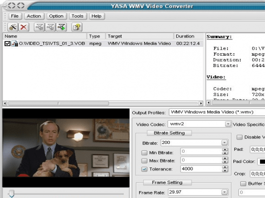 YASA WMV Video Converter Screenshot 1