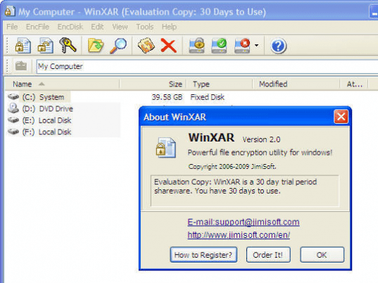 WinXAR Screenshot 1