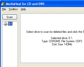 MediaHeal for CD and DVD Screenshot 1
