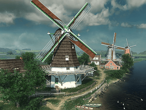 Dutch Windmills 3D Screensaver Screenshot 1