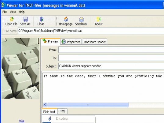 Viewer for TNEF-files (winmail.dat) Screenshot 1