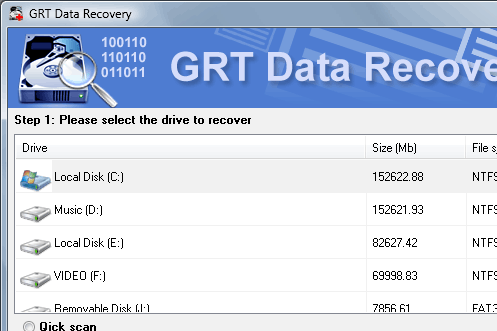 GRT NTFS Data Recovery Screenshot 1