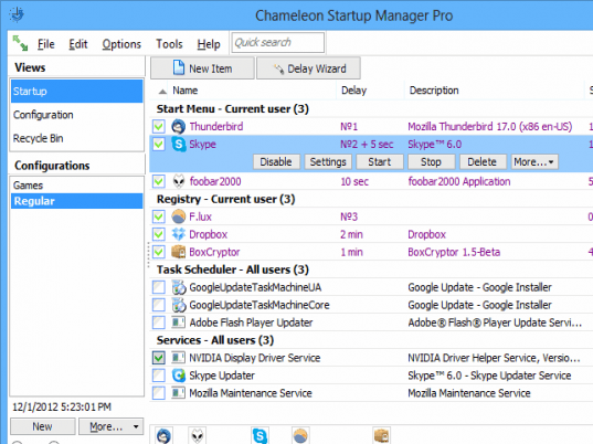 Chameleon Startup Manager Pro Screenshot 1
