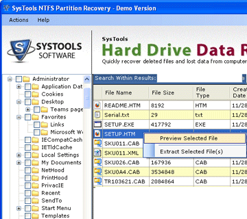SysTools Hard Drive Data Recovery Screenshot 1