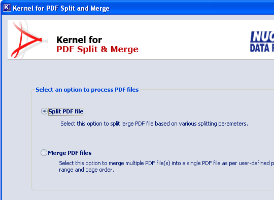 Kernel for PDF Split and Merge Screenshot 1