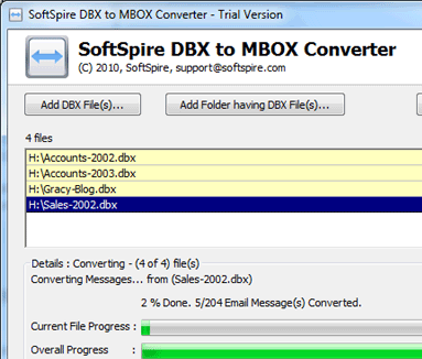 DBX to Mac Mail Screenshot 1
