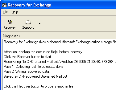 Recovery for Exchange Screenshot 1