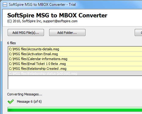 MSG to MBOX Screenshot 1