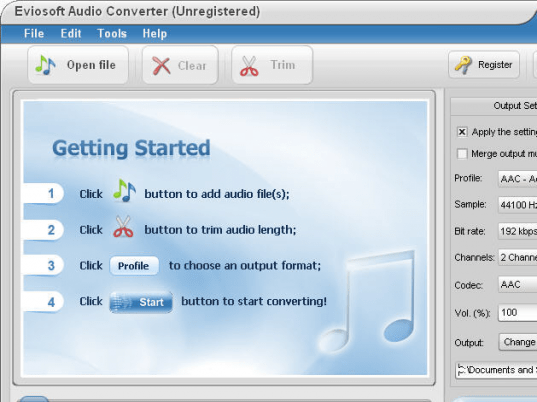 Eviosoft Audio Converter Screenshot 1