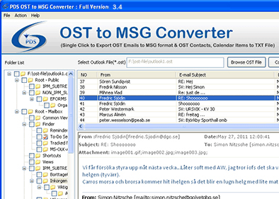 OST to MSG Converter Screenshot 1