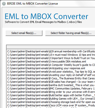 Windows Mail to Entourage Screenshot 1
