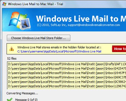 Windows Mail to Mac Screenshot 1