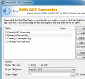DWG to DXF Converter 2011.6 Screenshot 1