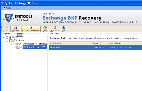 Restore Exchange Backup Database Screenshot 1