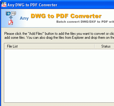 AutoCAD to PDF Converter 2011.8 Screenshot 1
