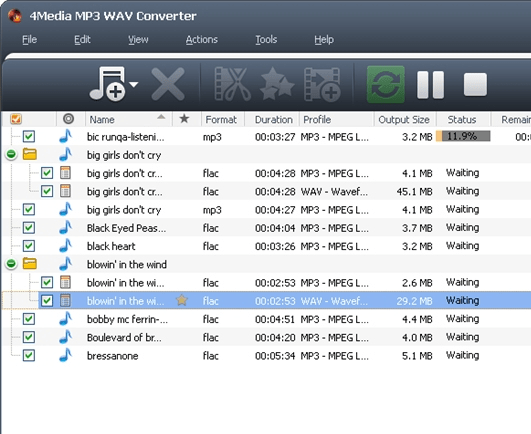 4Media MP3 WAV Converter Screenshot 1