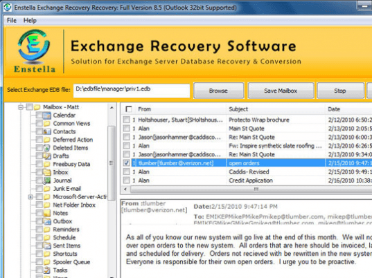 EDB Exchange Database Recovery Screenshot 1
