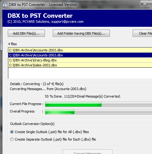 Transfer Outlook Express to PST Screenshot 1