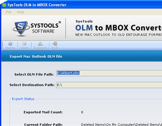 Convert OLM to MBOX Entourage Screenshot 1