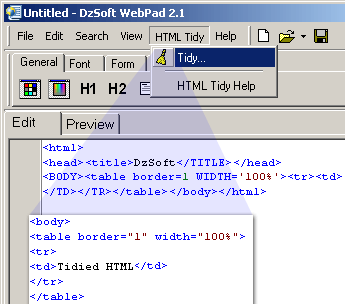 DzSoft WebPad Screenshot 1