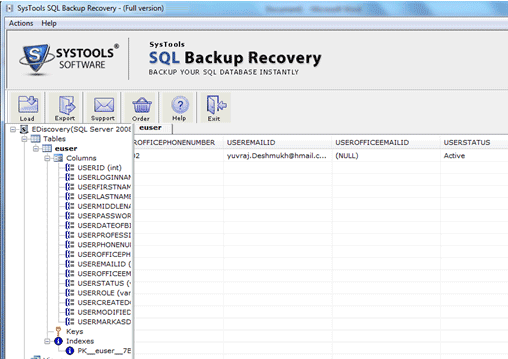 MS SQL Backup Database Recovery Screenshot 1