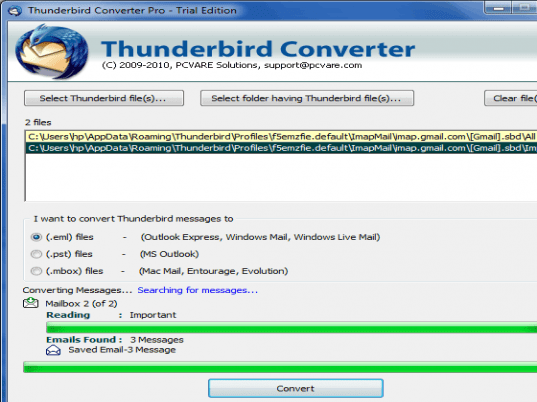 Thunderbird Export to Outlook Screenshot 1