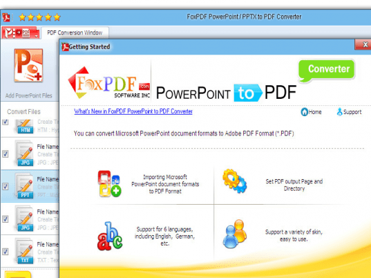 FoxPDF PPTX to PDF Converter Screenshot 1