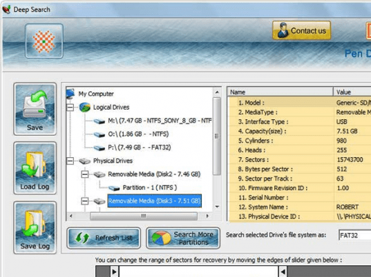 Flash Drive Data Recovery Software Screenshot 1