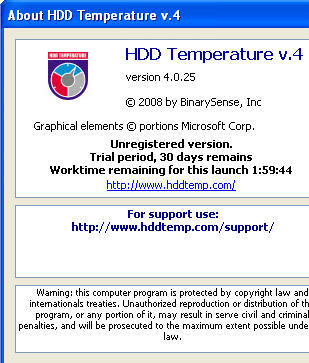 HDD Temperature Screenshot 1