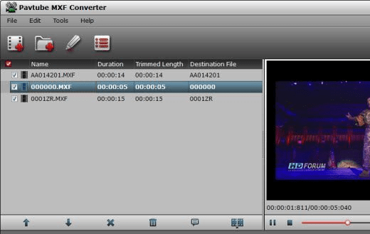 Pavtube MXF Converter Screenshot 1