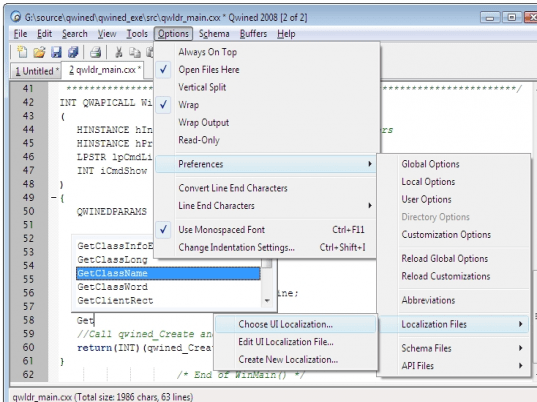 Qwined Multilingual Technical Editor Screenshot 1