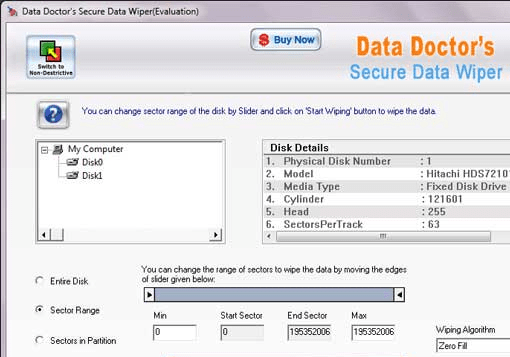Hard Drive Wiping Software Screenshot 1